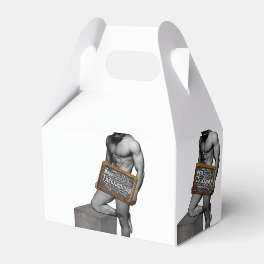 SlipperyJoe's Thanksgiving man, hete zes-pack buis Bedankdoosjes (Voorkant Zijde)