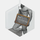 SlipperyJoe's Thanksgiving man, hete zes-pack buis Glas Ornament (Voorkant)