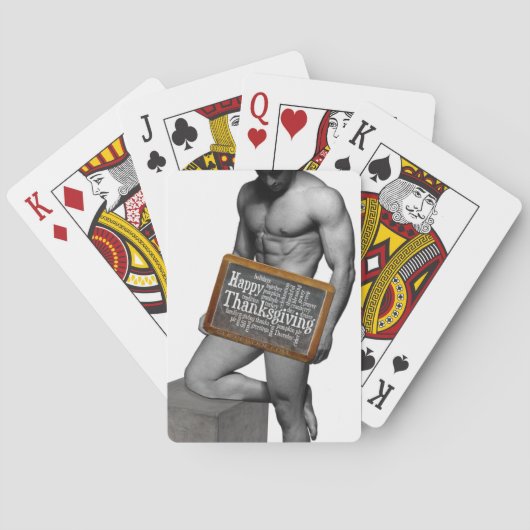 SlipperyJoe's Thanksgiving man, hete zes-pack buis Pokerkaarten (Achterkant)