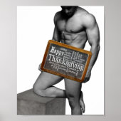 SlipperyJoe's Thanksgiving man, hete zes-pack buis Poster (Voorkant)