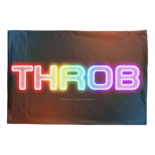 SlipperyJoe's throb regenboogachtige gradiënt dik Kussensloop (Achterkant)