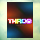 SlipperyJoe's throb regenboogachtige gradiënt dik  Raamsticker (Vel 3)