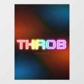 SlipperyJoe's throb regenboogachtige gradiënt dik  Raamsticker (Vel)