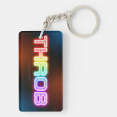 SlipperyJoe's throb regenboogachtige gradiënt dik  Sleutelhanger (achterkant)