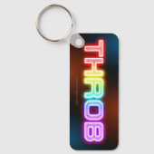 SlipperyJoe's throb regenboogachtige gradiënt dik  Sleutelhanger (Voorkant)