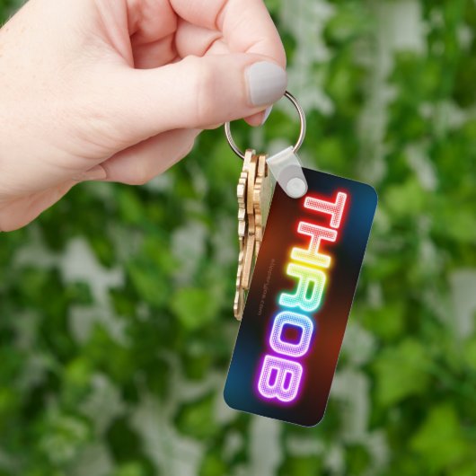 SlipperyJoe's throb regenboogachtige gradiënt dik  Sleutelhanger (Hand)