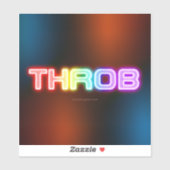 SlipperyJoe's throb regenboogachtige gradiënt dik Sticker (Vel)
