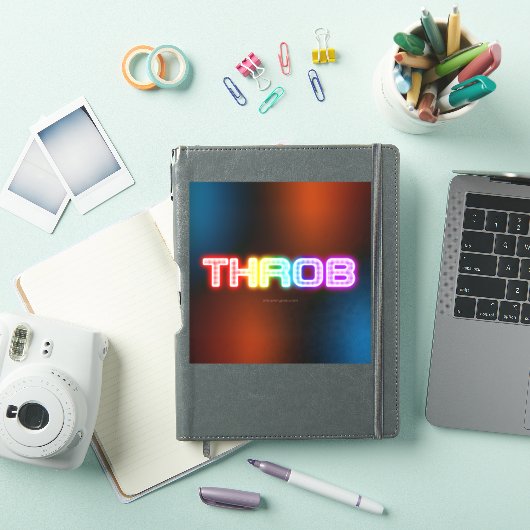 SlipperyJoe's throb regenboogachtige gradiënt dik Sticker (iPad Cover)