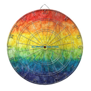 SlipperyJoe's tie-dye vlag regenboog in iets organ Dartbord