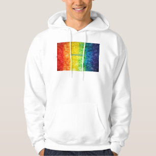SlipperyJoe's tie-dye vlag regenboog in iets organ Hoodie