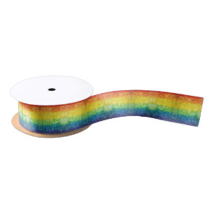 SlipperyJoe's tie-dye vlag regenboog ingedrukt in Lint