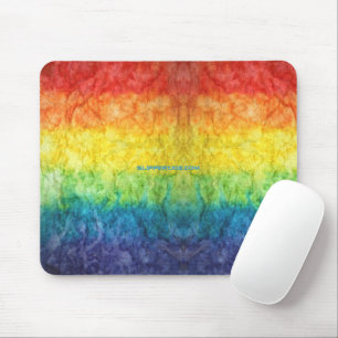 SlipperyJoe's tie-dye vlag regenboog ingedrukt in Muismat