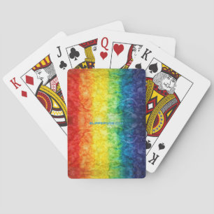 SlipperyJoe's tie-dye vlag regenboog ingedrukt in Pokerkaarten