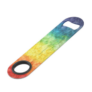 SlipperyJoe's tie-dye vlag regenboog ingedrukt in  Speed Flessenopener