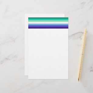 SlipperyJoe's trans-inclusieve gay mannen vlag pal Briefpapier