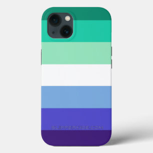 SlipperyJoe's trans-inclusieve gay mannen vlag pal iPhone 13 Hoesje