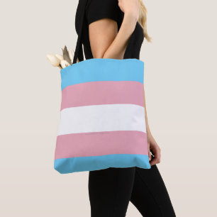 SlipperyJoe's transgender pride-vlag zichtbaarheid Draagtas