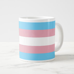SlipperyJoe's transgender trotskleurvlag zichtbaar Extra Grote Beker