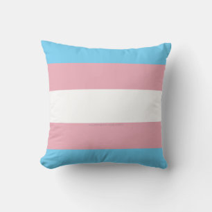 SlipperyJoe's transgender trotskleurvlag zichtbaar Kussen