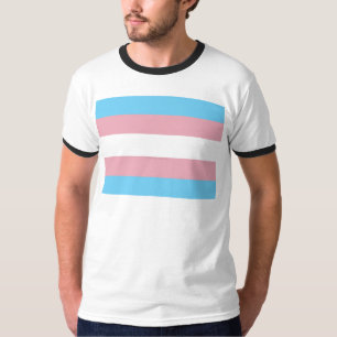 SlipperyJoe's transgender trotskleurvlag zichtbaar T-shirt