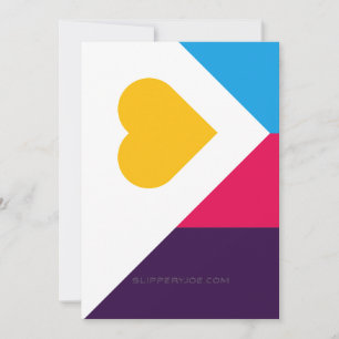 SlipperyJoe's Tricolor Polyamory Pride Flag LGBTQI Feestdagenkaart