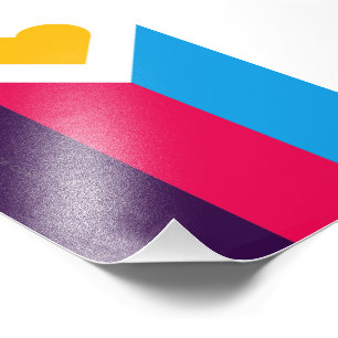 SlipperyJoe's Tricolor Polyamory Pride Vlag gay gi Foto Afdruk