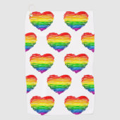 SlipperyJoe's trots gekrabbeld hart vorm tekening Golfhanddoek (Voorkant)