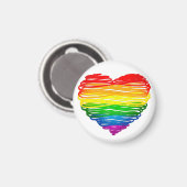 SlipperyJoe's trots gekrabbeld hart vorm tekening Magneet (Voorkant / Achterkant)