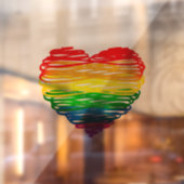 SlipperyJoe's trots gekrabbeld hart vorm tekening Raamsticker (Vel 2)