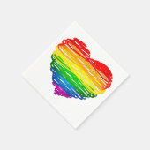 SlipperyJoe's trots gekrabbeld hart vorm tekening Servet (Hoek)