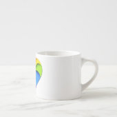 SlipperyJoe's trots hart kromt vorm 3-D drie-d Espresso Kop (Rechts)