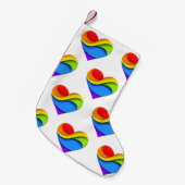 SlipperyJoe's trots hart kromt vorm 3-D drie-d Kleine Kerstsok (Voorkant (Hangend))