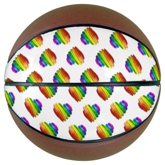 SlipperyJoe's trots hartvorm meerdere horizontaal Basketbal (Voorkant)