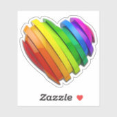 SlipperyJoe's trots hartvorm meerdere horizontaal Sticker (Vel)