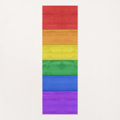 SlipperyJoe's trots houten vlag horizontale regenb Yogamat (Voorkant)