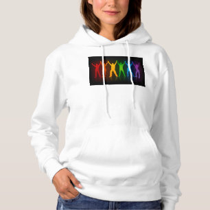 SlipperyJoe's trots mensen handen silhouet kleurri Hoodie
