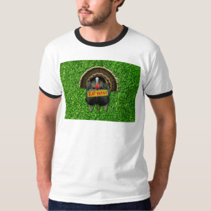 SlipperyJoe's trotse kalkoen eet ham rood lel hang T-shirt