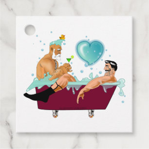 SlipperyJoe's twee homoseksuele mannen houden van Bedankjes Labels