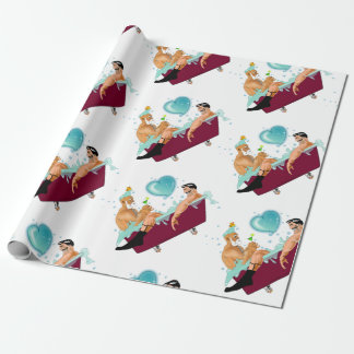SlipperyJoe's twee homoseksuele mannen houden van  Cadeaupapier