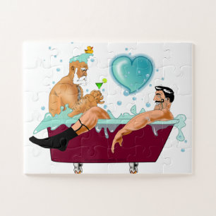 SlipperyJoe's twee homoseksuele mannen houden van  Legpuzzel