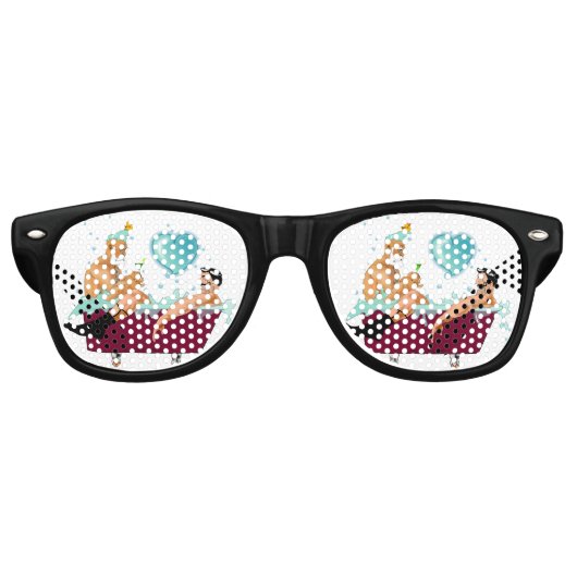 SlipperyJoe's twee homoseksuele mannen houden van  Retro Zonnebril (Voorkant)