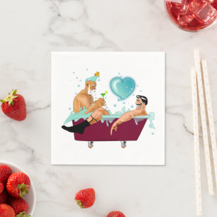 SlipperyJoe's twee homoseksuele mannen houden van  Servet