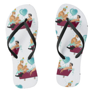 SlipperyJoe's twee homoseksuele mannen houden van Teenslippers