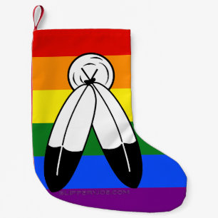 SlipperyJoe's two-spirit trots trots trots vlag In Kleine Kerstsok