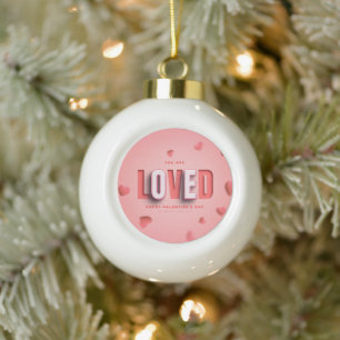 SlipperyJoe's Valentijnsdagcadeaus romantische too Keramische Bal Ornament