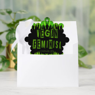 SlipperyJoe's veganistische feministische aandacht Ornament Kaart