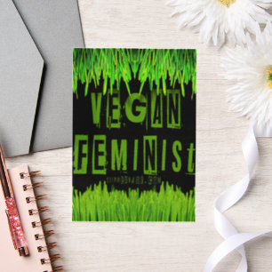 SlipperyJoe's veganistische feministische aandacht Vellum Uitnodigingen
