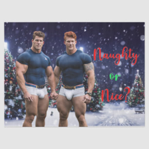 SlipperyJoe's versierde besneeuwde kerstboom Tissuepapier