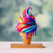 SlipperyJoe's vibrante crème glacée cone classique (Neutre)