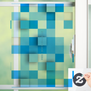SlipperyJoe's vierkanten maken kunst mozaïek moder Raamsticker